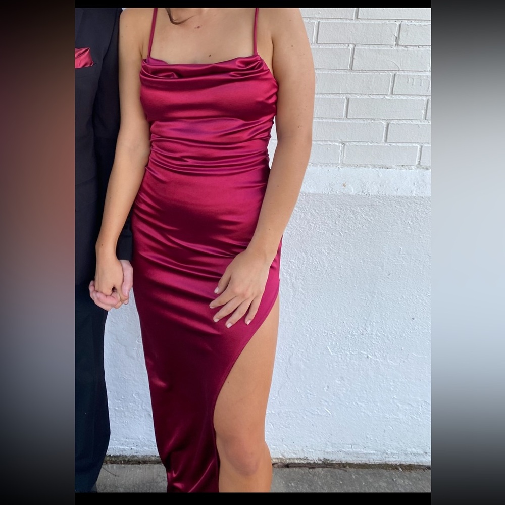 Red formal maxi dress